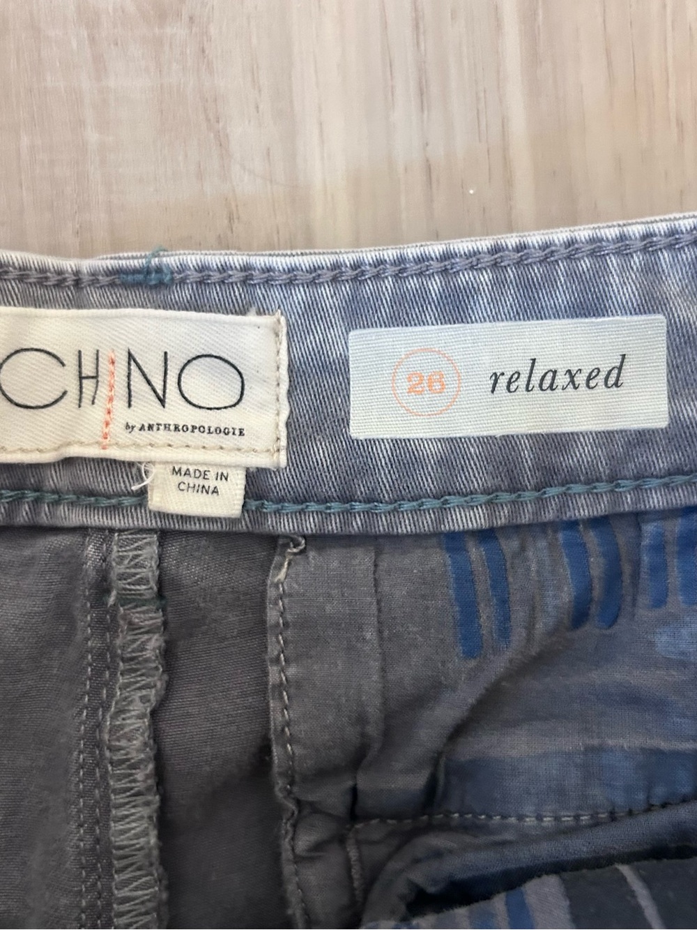 Anthropologie Chino acid wash gray shorts size 26 - Picture 4 of 6